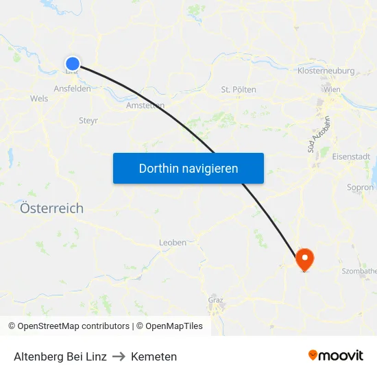 Altenberg Bei Linz to Kemeten map