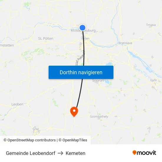 Gemeinde Leobendorf to Kemeten map