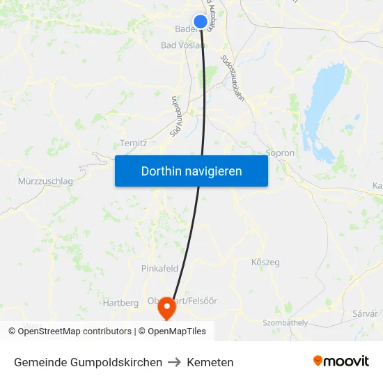 Gemeinde Gumpoldskirchen to Kemeten map