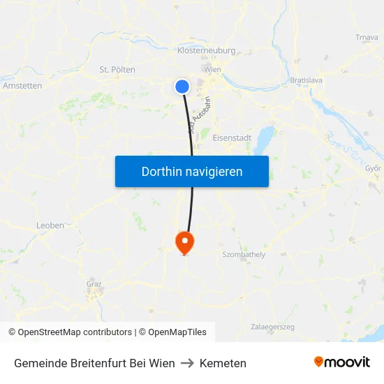 Gemeinde Breitenfurt Bei Wien to Kemeten map