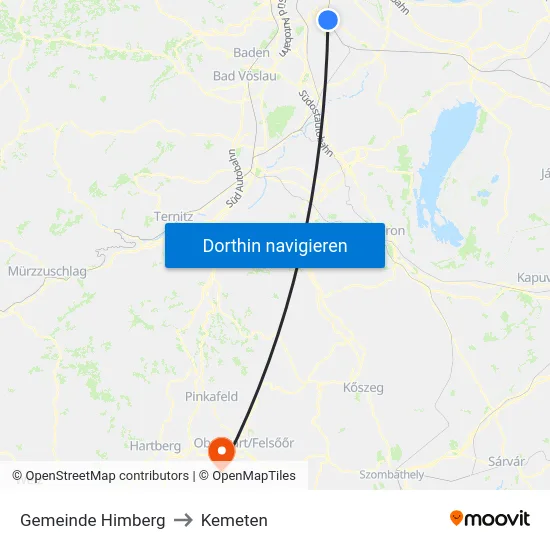 Gemeinde Himberg to Kemeten map