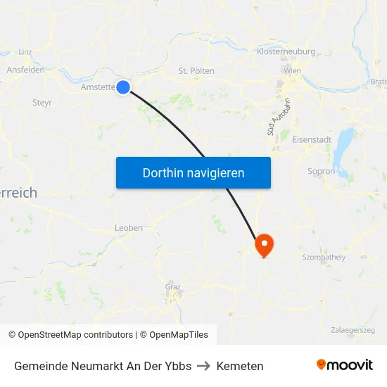 Gemeinde Neumarkt An Der Ybbs to Kemeten map
