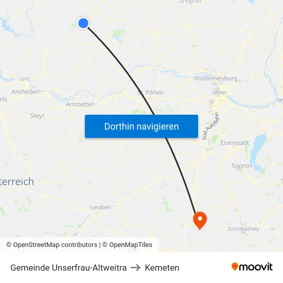 Gemeinde Unserfrau-Altweitra to Kemeten map