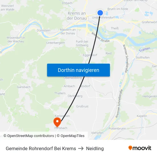 Gemeinde Rohrendorf Bei Krems to Neidling map