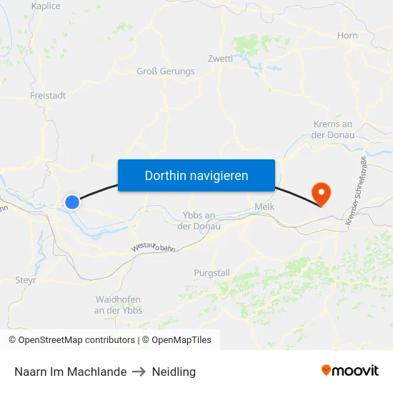 Naarn Im Machlande to Neidling map