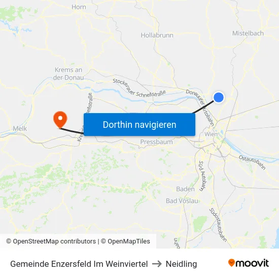 Gemeinde Enzersfeld Im Weinviertel to Neidling map