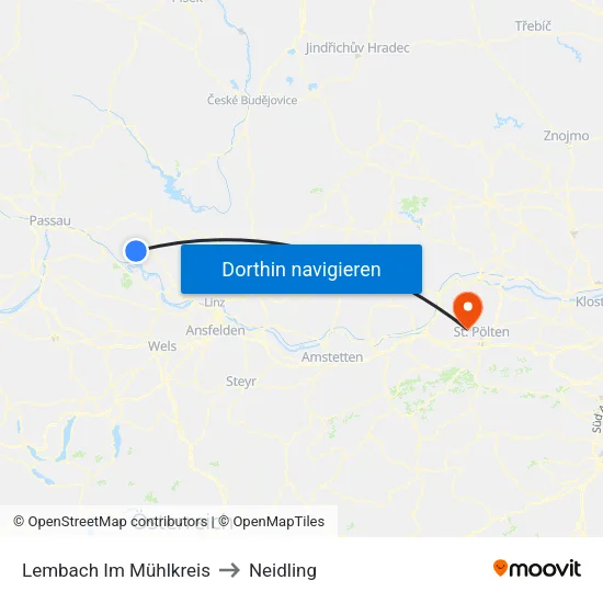 Lembach Im Mühlkreis to Neidling map