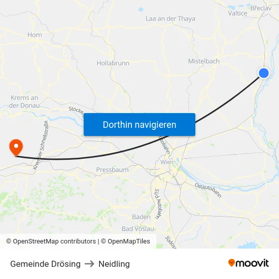 Gemeinde Drösing to Neidling map