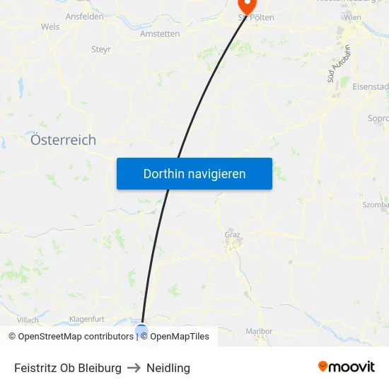 Feistritz Ob Bleiburg to Neidling map