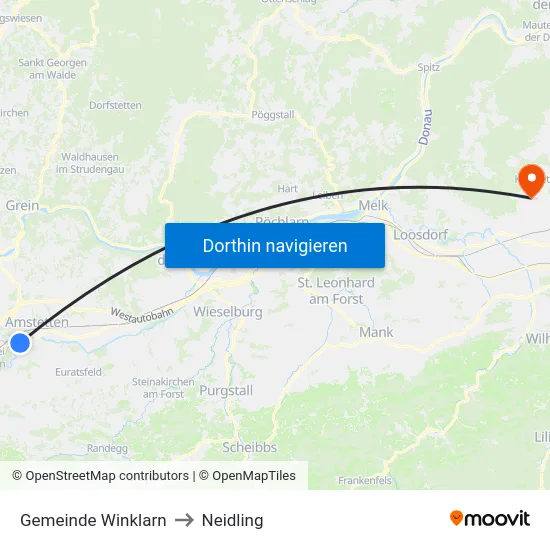 Gemeinde Winklarn to Neidling map