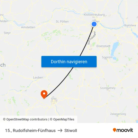 15., Rudolfsheim-Fünfhaus to Stiwoll map