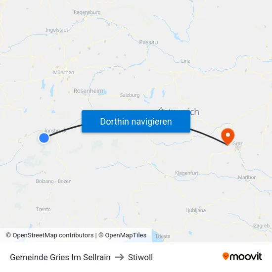 Gemeinde Gries Im Sellrain to Stiwoll map