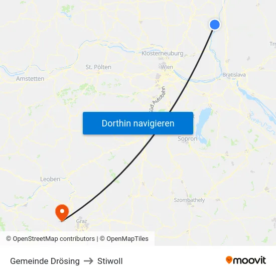 Gemeinde Drösing to Stiwoll map