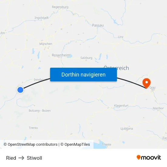 Ried to Stiwoll map