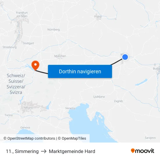 11., Simmering to Marktgemeinde Hard map