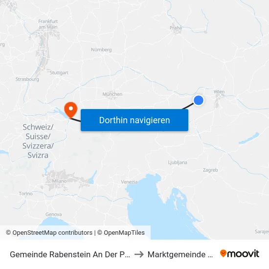 Gemeinde Rabenstein An Der Pielach to Marktgemeinde Hard map