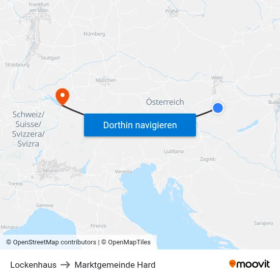 Lockenhaus to Marktgemeinde Hard map