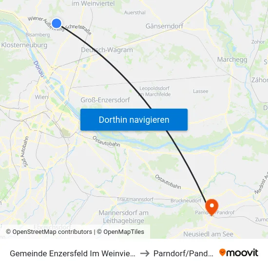 Gemeinde Enzersfeld Im Weinviertel to Parndorf/Pandrof map