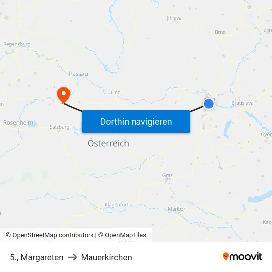 5., Margareten to Mauerkirchen map