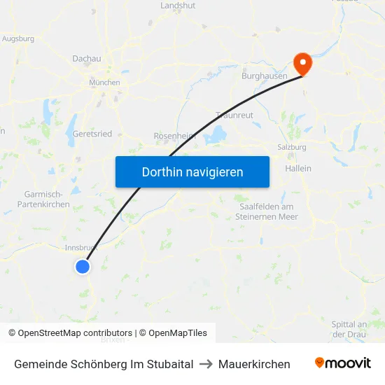 Gemeinde Schönberg Im Stubaital to Mauerkirchen map