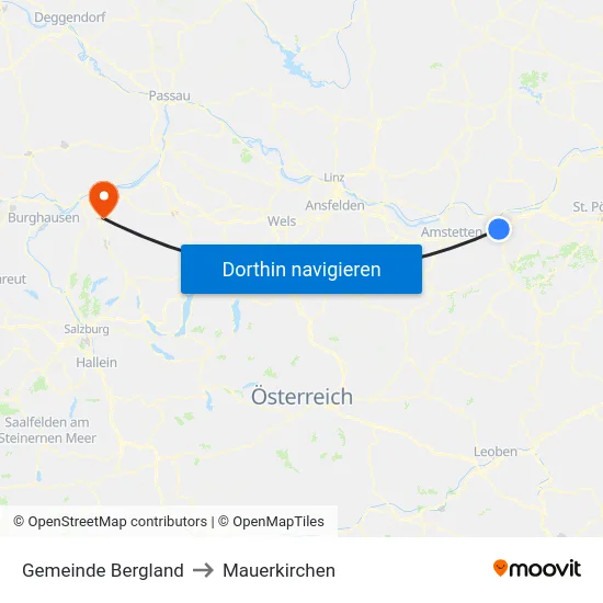 Gemeinde Bergland to Mauerkirchen map