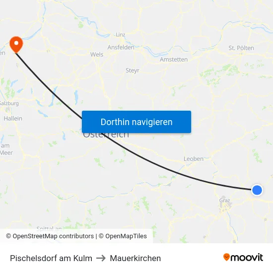 Pischelsdorf am Kulm to Mauerkirchen map