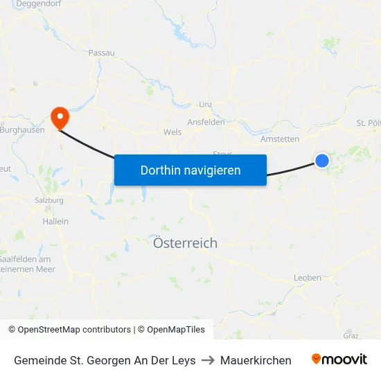 Gemeinde St. Georgen An Der Leys to Mauerkirchen map