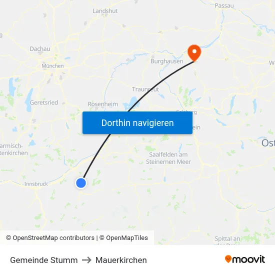 Gemeinde Stumm to Mauerkirchen map