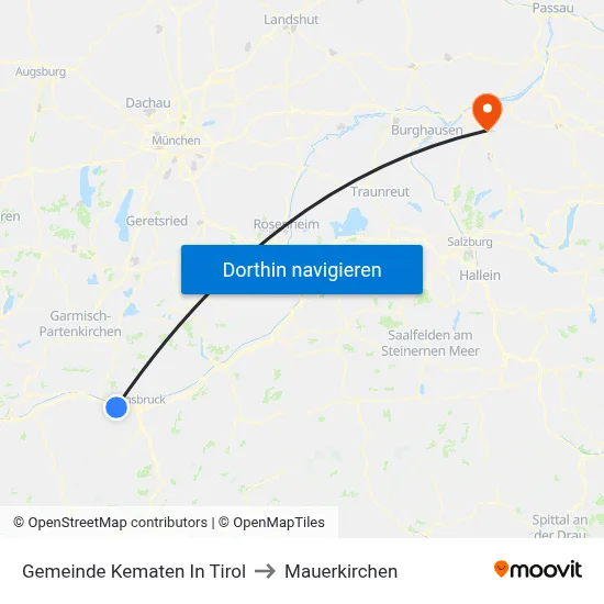 Gemeinde Kematen In Tirol to Mauerkirchen map