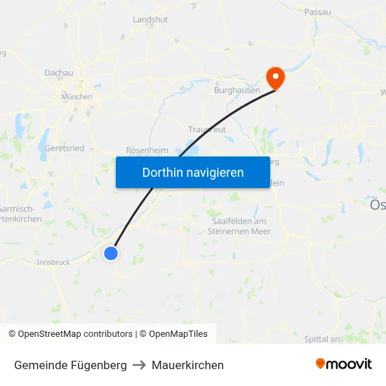 Gemeinde Fügenberg to Mauerkirchen map