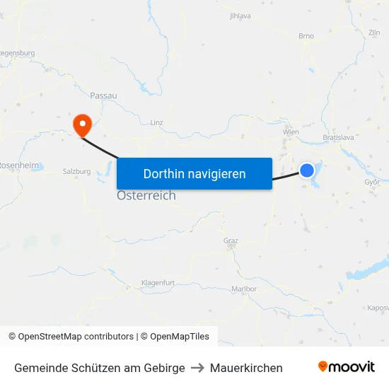 Gemeinde Schützen am Gebirge to Mauerkirchen map
