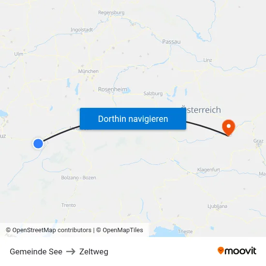 Gemeinde See to Zeltweg map