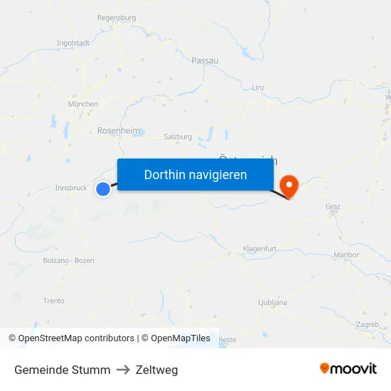 Gemeinde Stumm to Zeltweg map