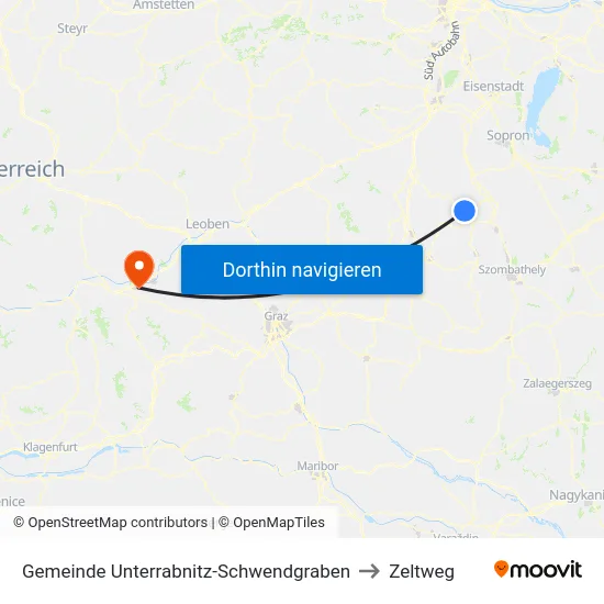 Gemeinde Unterrabnitz-Schwendgraben to Zeltweg map