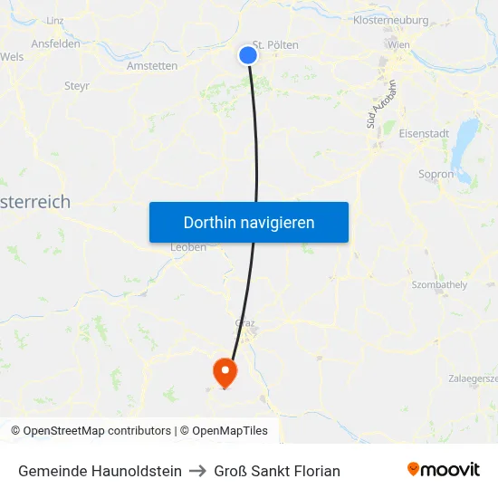 Gemeinde Haunoldstein to Groß Sankt Florian map