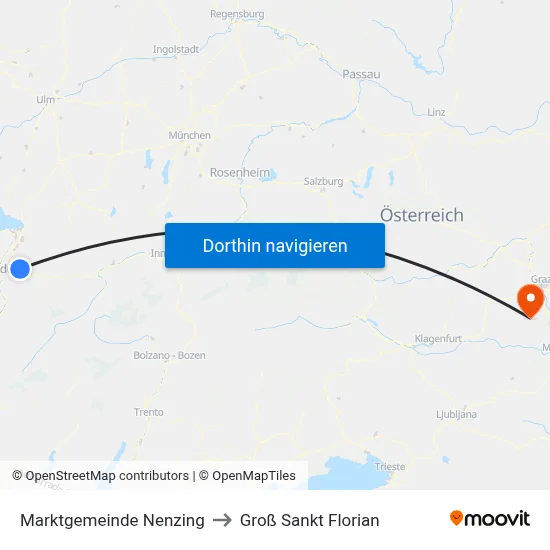Marktgemeinde Nenzing to Groß Sankt Florian map