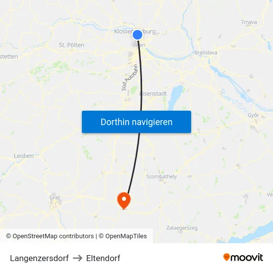 Langenzersdorf to Eltendorf map