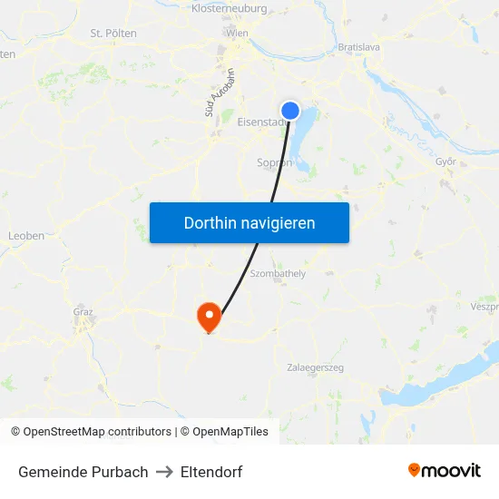 Gemeinde Purbach to Eltendorf map