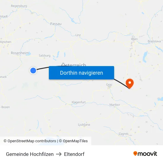 Gemeinde Hochfilzen to Eltendorf map