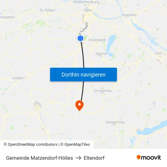 Gemeinde Matzendorf-Hölles to Eltendorf map