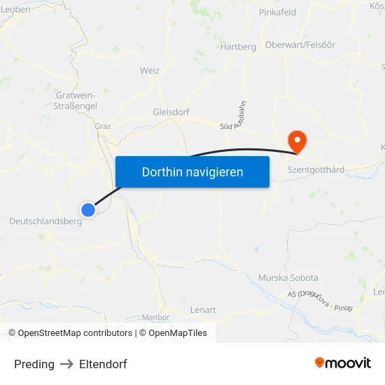 Preding to Eltendorf map