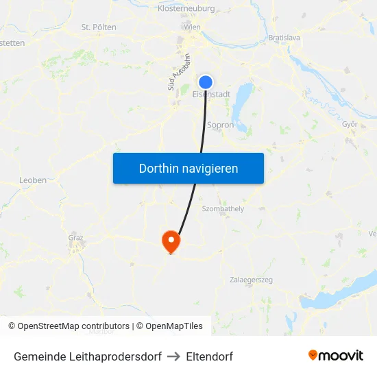 Gemeinde Leithaprodersdorf to Eltendorf map