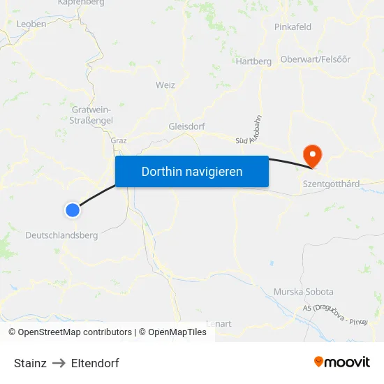 Stainz to Eltendorf map