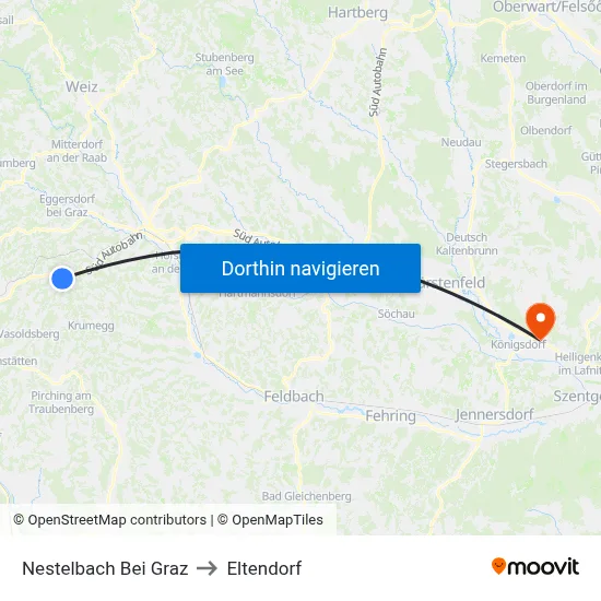 Nestelbach Bei Graz to Eltendorf map