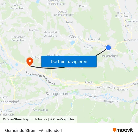 Gemeinde Strem to Eltendorf map
