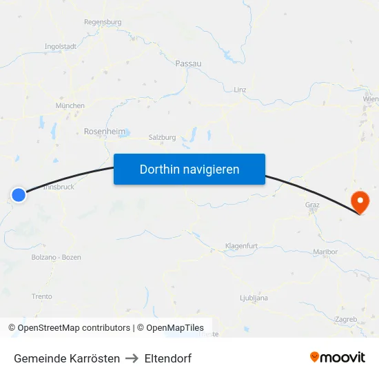Gemeinde Karrösten to Eltendorf map