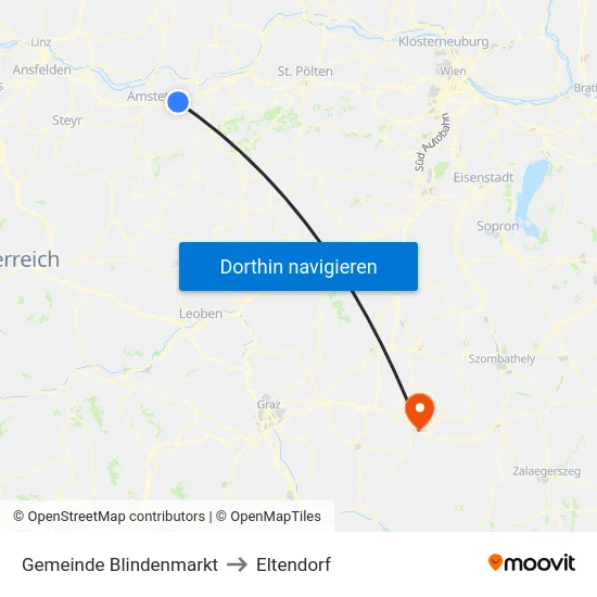 Gemeinde Blindenmarkt to Eltendorf map