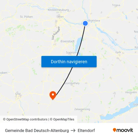 Gemeinde Bad Deutsch-Altenburg to Eltendorf map