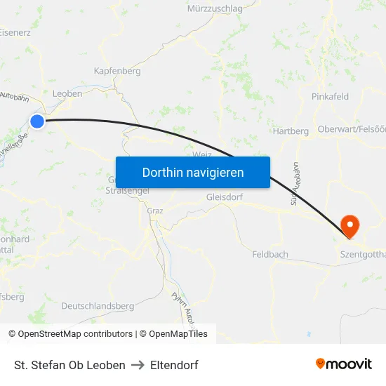 St. Stefan Ob Leoben to Eltendorf map