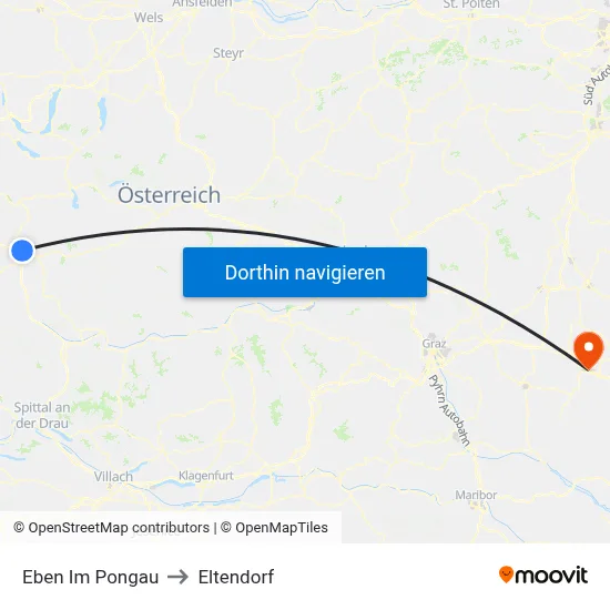Eben Im Pongau to Eltendorf map